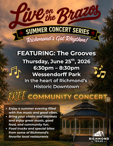 Live on the Brazos Summer Concert Series &ndash; Featuring The Grooves