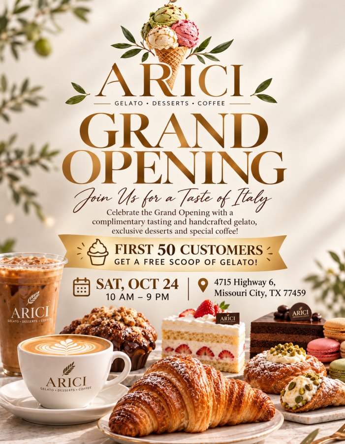 Arici Gelatos GRAND OPENING - Free Scoops of Gelato!