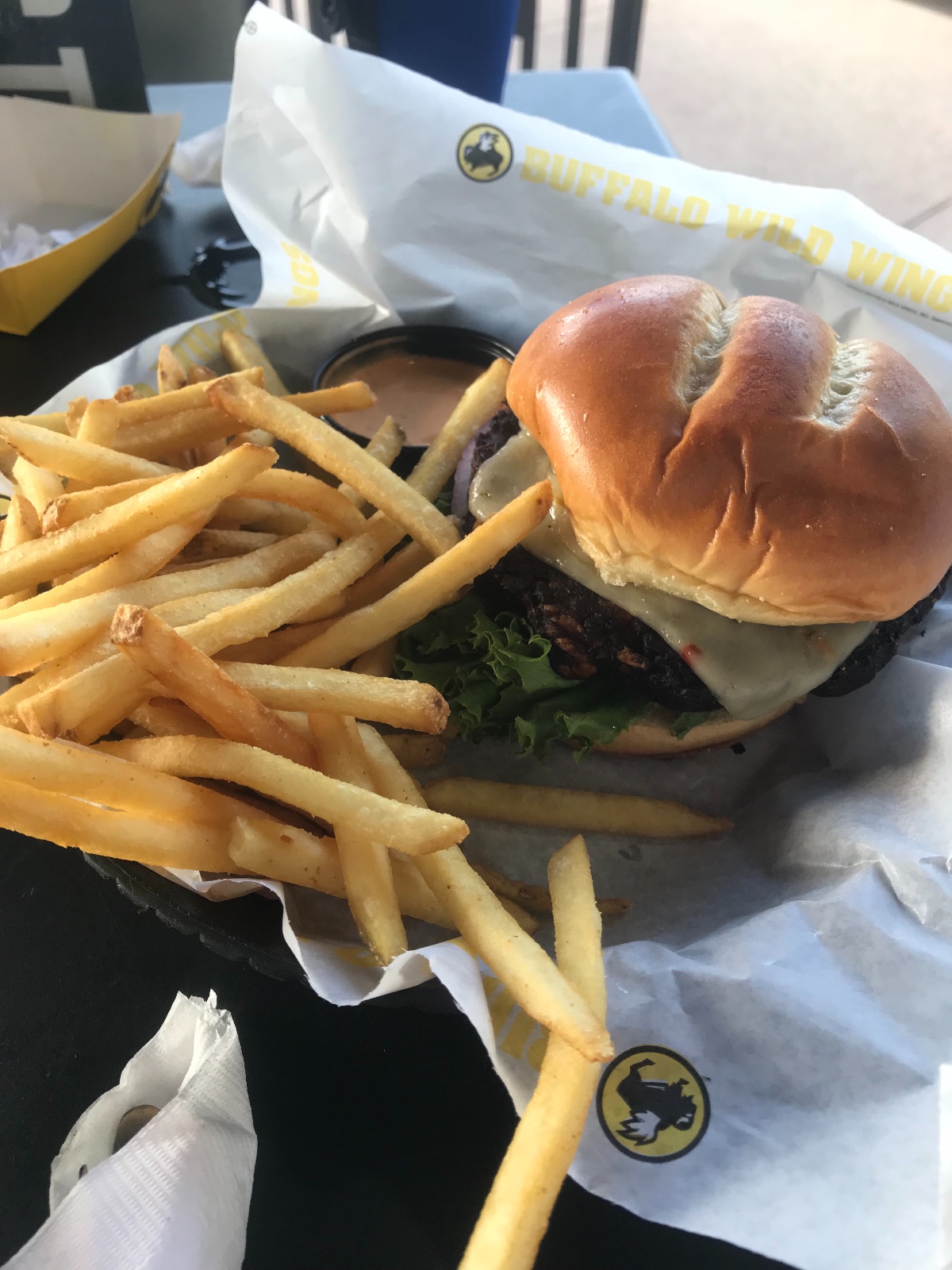 buffalo wild wings black bean burger