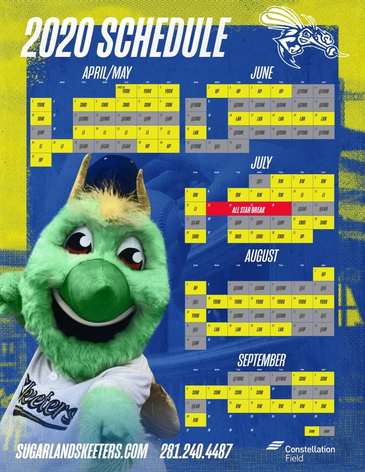 Skeeters Release 2020 Season Schedule